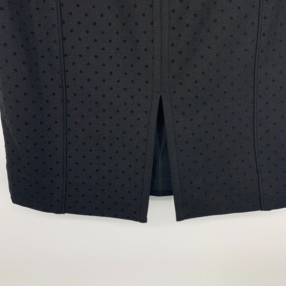 White House Black Market Skirt Black Polka Dot Pencil Straight - Picture 8 of 9